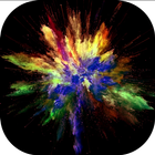 Video live wallpaper - colorful explosion icône