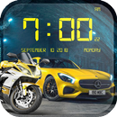Cars and Bikes Clock Live Wall aplikacja