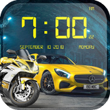 Cars and Bikes Clock Live Wall icône