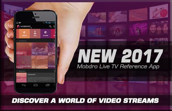 Free Mobdro TV Reference screenshot 1