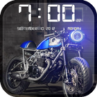 Bikes HD Clock Wallpaper-icoon