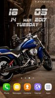 Bikes HD Clock Wallpaper plakat