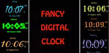 Fancy LED digital clock LWP