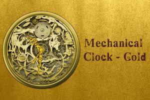 Mechanical - Gold Analog Clock poster