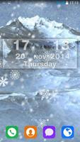 Winter Snow Clock Wallpaper capture d'écran 1