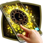 Colorful Glitter Live Clock Wallpaper icône