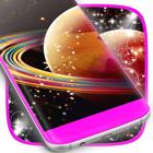 Colorful Saturn Live Wallpaper simgesi