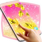 Pink Gold Glitter Live Wallpaper icône