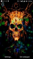 Skull Weed Live Wallpaper الملصق