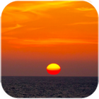 Fond d'écran au coucher du soleil en direct icône