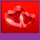 diamante corações Live Wallpap ícone