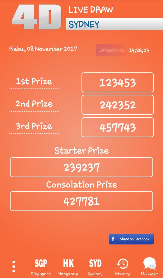 Live Draw Hongkong Singapura Sydney Para Android Apk Baixar