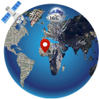 Icona terra carta geograf vivere GPS, Mappe & Traffico