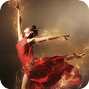 Ballerina on fire LWP-APK