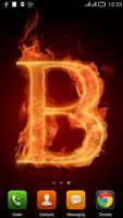 Fiery letter B LWP Affiche