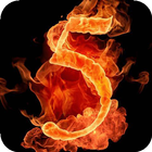 Fiery number 5 live wallpaper आइकन