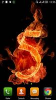 Fiery number 5 live wallpaper स्क्रीनशॉट 1