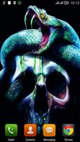 Snake in skull poster