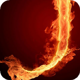 Огненная буква J живые обои иконка