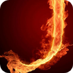 Fiery letter J live wallpaper