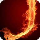 Fiery letter J live wallpaper-APK