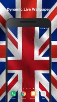 3d Drapeau Britannique Fond Affiche