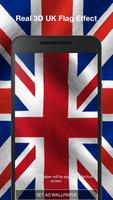 3 डी ब्रिटेन का झंडा वॉलपेपर स्क्रीनशॉट 1