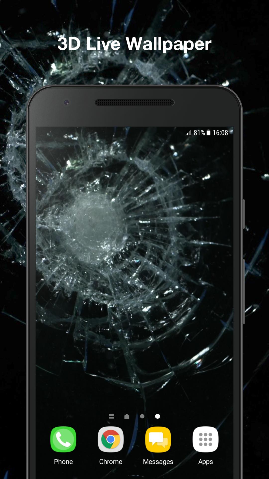 Android için kırık ekran hareketli duvar kağıdı APK�yı İndir
