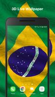 Drapeau du Brésil Fond d'écran Affiche