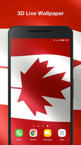 Hình nền động cờ Canada trong APK 3d Canada Flag Live Wallpaper sẽ cho bạn cảm giác như đang sinh sống tại đất nước này. Chất lượng hình ảnh sắc nét và chân thật sẽ làm bạn hài lòng và thích thú.