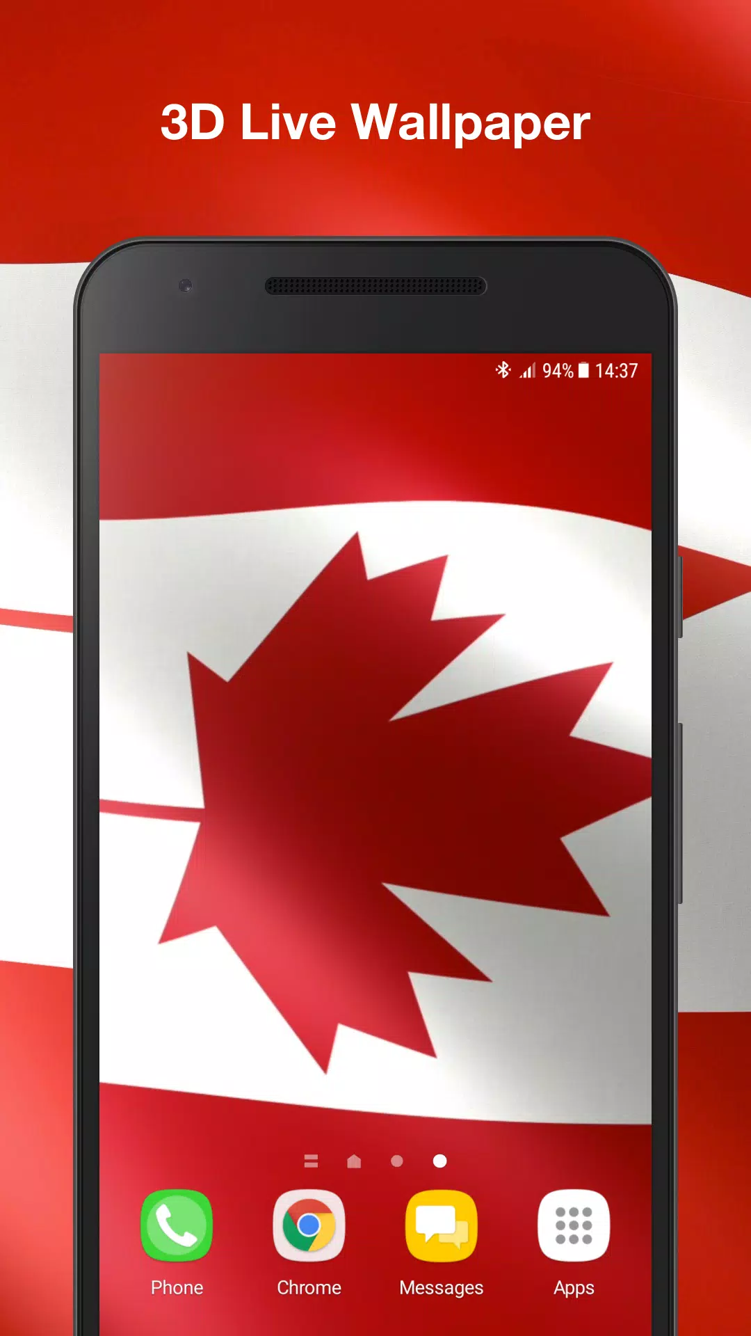 Hãy tải xuống ngay APK cho bức hình Live Wallpaper với hình ảnh Quốc kỳ Canada đầy tự hào! Sản phẩm của chúng tôi đặc biệt được thiết kế dành riêng cho điện thoại Android của bạn. Cùng khám phá lối sống mới với Live Wallpaper đẹp mắt và uyển chuyển này nhé!