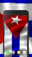 3d Drapeau Cuba Fond d'écran Affiche
