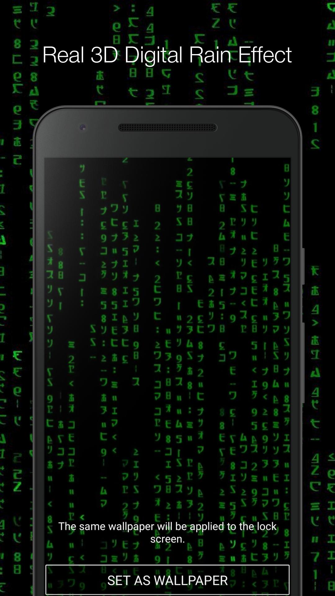Android 用の デジタル雨アニメーションの壁紙 Apk をダウンロード