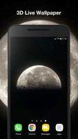 Lune 3d Fond d'écran Animé Affiche
