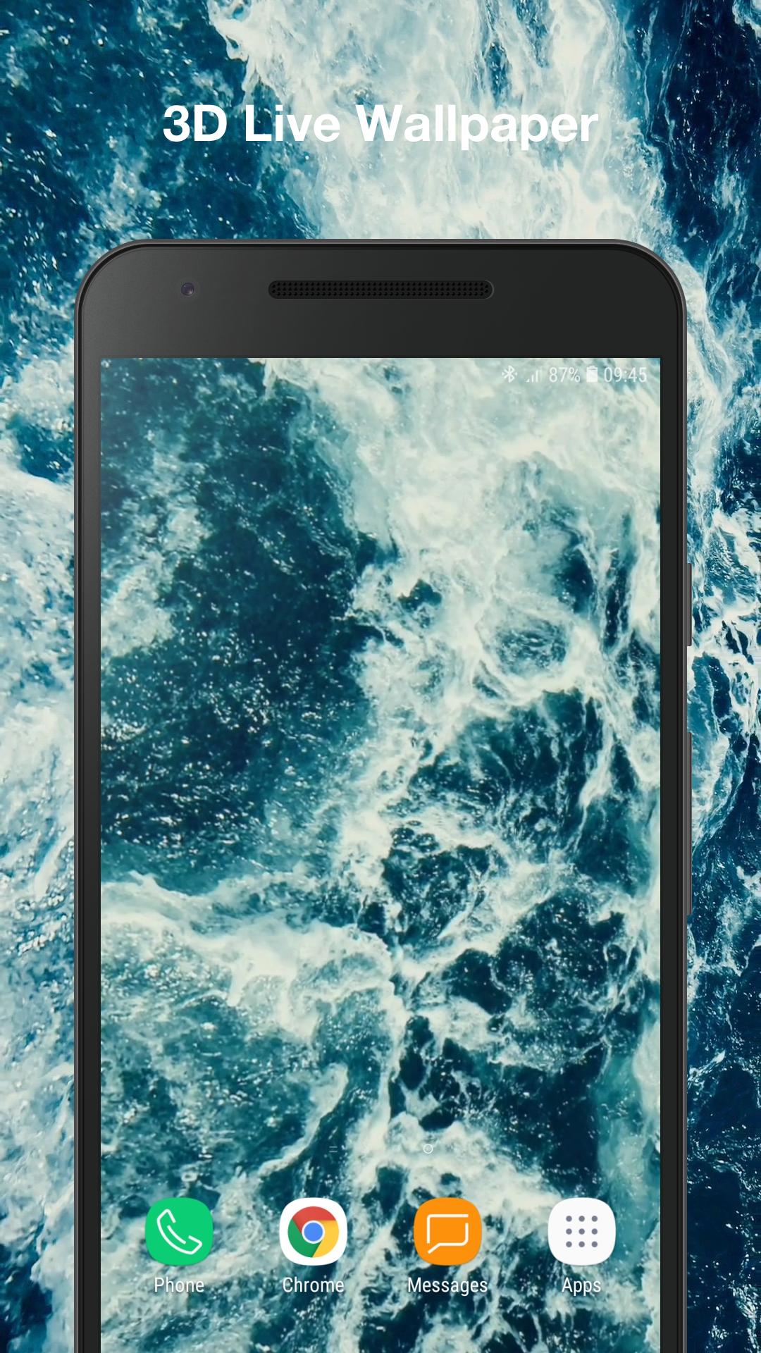 Android için gerçek okyanus dalgaları animasyonlu duvar kağıdı APK�yı