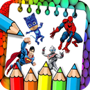 Super heroes coloring book APK