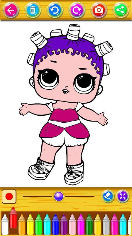 Gambar Mewarnai Boneka Lol Mewarnai Gambar