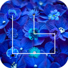 Bleu Fleur Écran Verrouillé icône