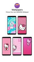 پوستر Kawaii Kitty Lock Screen Emoji