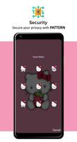 برنامه‌نما Kawaii Kitty Lock Screen Emoji عکس از صفحه