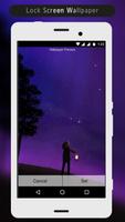 Purple Night Lock Screen ภาพหน้าจอ 2