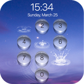 lock screen - water droplet icon