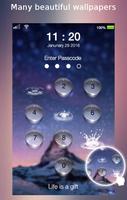 lock screen - water droplet Affiche