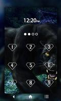 Black Panther Keypad Lockscreen capture d'écran 1