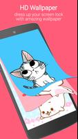 Kawaii Lockscreen Theme - Keypad & Pattern โปสเตอร์