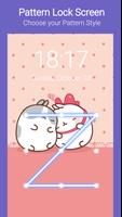 Kawaii Lockscreen Theme - Keypad & Pattern ภาพหน้าจอ 1