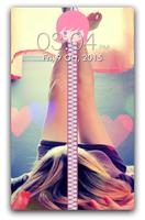 Girly Sweet Zipper Lock Screen Affiche