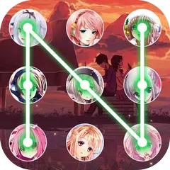 pattern lock screen - Anime