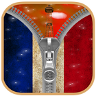 Flag france zipper lockscreen icono