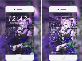 Harley Vs Joker lock screen Cartaz